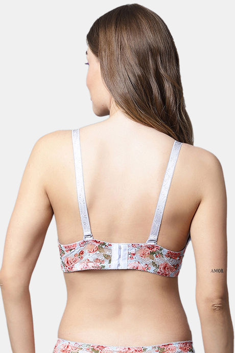 PrettyCat Padded Plunge Wired 3/4th Coverage T-Shirt Bra - Light Blue — image 2